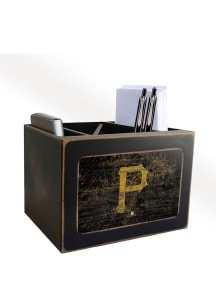 Pittsburgh Pirates Distressed Desktop Organizer Desk Accessory