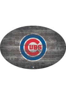 Chicago Cubs 46 Inch Distressed Wood Sign