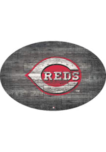 Cincinnati Reds 46 Inch Distressed Wood Sign