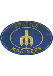 Seattle Mariners 46 Inch Heritage Oval Sign