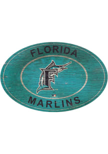 Miami Marlins 46 Inch Heritage Oval Sign