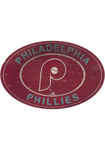 Philadelphia Phillies 46 Inch Heritage Oval Sign