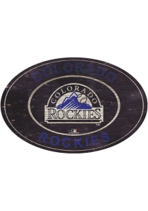Colorado Rockies 46 Inch Heritage Oval Sign