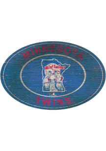 Minnesota Twins 46 Inch Heritage Oval Sign