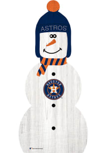 Houston Astros Snowman Leaner Sign