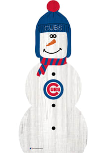 Chicago Cubs Snowman Leaner Sign