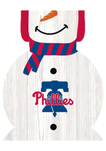 Philadelphia Phillies Snowman Leaner Sign