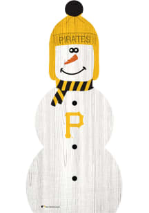 Pittsburgh Pirates Snowman Leaner Sign