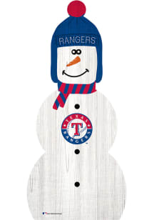 Texas Rangers Snowman Leaner Sign