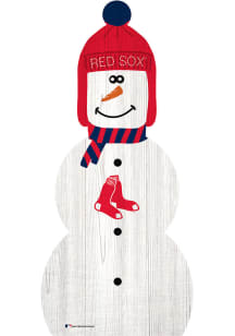 Boston Red Sox Snowman Leaner Sign