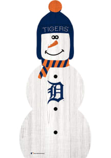 Detroit Tigers Snowman Leaner Sign