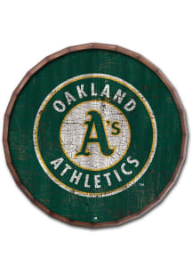 Oakland Athletics Cracked Color 16 Inch Barrel Top Sign