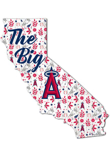 Los Angeles Angels 24 Inch Floral State Wall Art