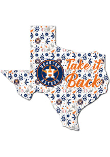 Houston Astros 24 Inch Floral State Wall Art