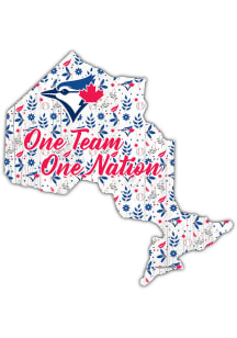 Toronto Blue Jays 24 Inch Floral State Wall Art