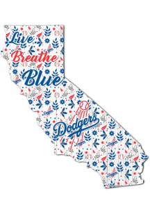 Los Angeles Dodgers 24 Inch Floral State Wall Art