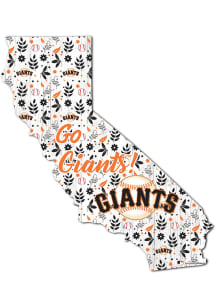 San Francisco Giants 24 Inch Floral State Wall Art