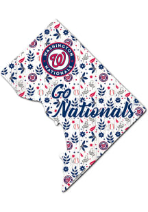 Washington Nationals 24 Inch Floral State Wall Art