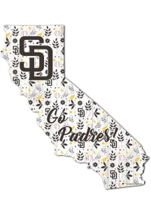 San Diego Padres 24 Inch Floral State Wall Art