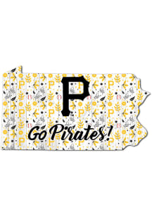 Pittsburgh Pirates 24 Inch Floral State Wall Art