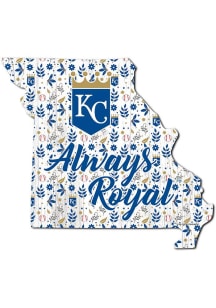 Kansas City Royals 24 Inch Floral State Wall Art