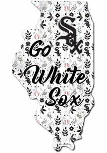 Chicago White Sox 24 Inch Floral State Wall Art