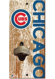 Chicago Cubs Distressed Bottle Opener Sign