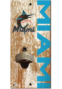 Miami Marlins Distressed Bottle Opener Sign