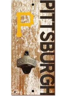 Pittsburgh Pirates Distressed Bottle Opener Sign