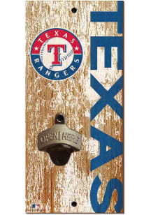 Texas Rangers Distressed Bottle Opener Sign