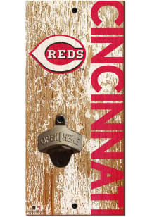 Cincinnati Reds Distressed Bottle Opener Sign