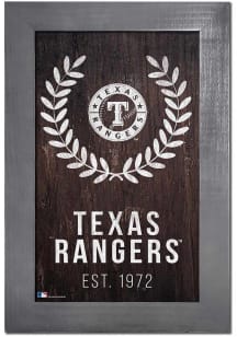 Texas Rangers Laurel Wreath Sign