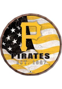 Pittsburgh Pirates Flag 16 Inch Barrel Top Sign