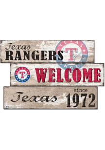 Texas Rangers Welcome 3 Plank Sign