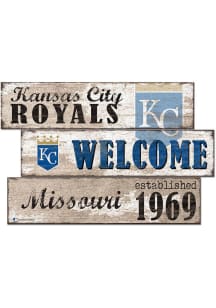Kansas City Royals Welcome 3 Plank Sign