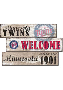 Minnesota Twins Welcome 3 Plank Sign