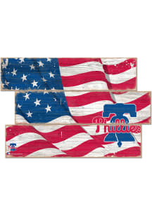 Philadelphia Phillies Flag 3 Plank Sign