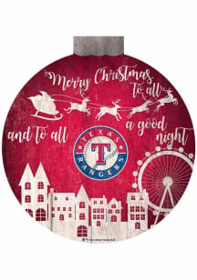 Texas Rangers Christmas Village Sign