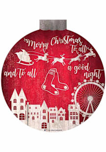 Boston Red Sox Christmas Village Sign - Red