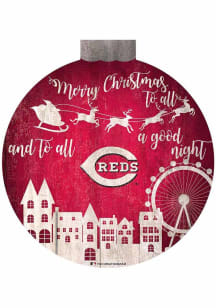 Cincinnati Reds Christmas Village Sign