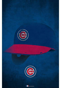 Chicago Cubs Ghost Helmet 17x26 Sign