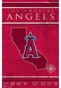 Los Angeles Angels Coordinates 17x26 Sign