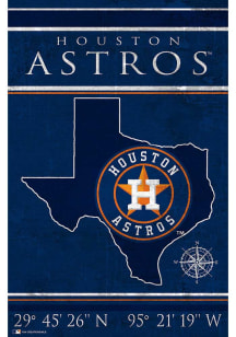 Houston Astros Coordinates 17x26 Sign