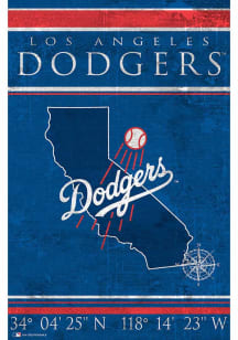 Los Angeles Dodgers Coordinates 17x26 Sign