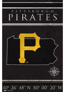 Pittsburgh Pirates Coordinates 17x26 Sign