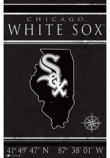 Chicago White Sox Coordinates 17x26 Sign