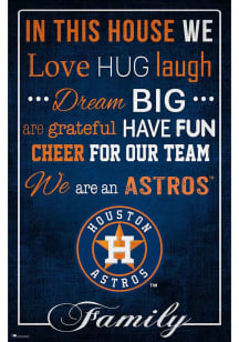 Houston Astros In This House 17x26 Sign