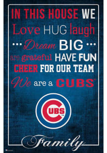 Chicago Cubs In This House 17x26 Sign