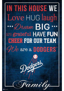 Los Angeles Dodgers In This House 17x26 Sign