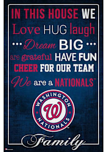 Washington Nationals In This House 17x26 Sign - Red